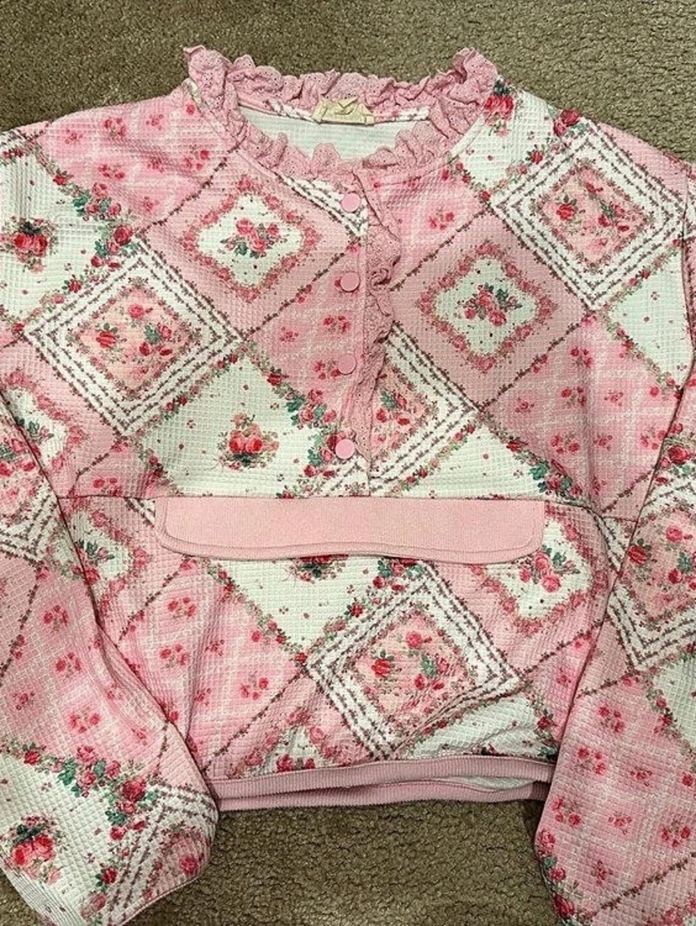 Rareraw Pink Floral Skirt Set Size Medium